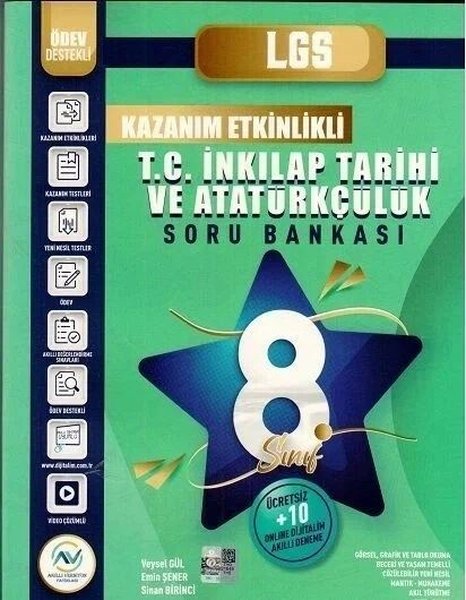 8.Sınıf LGS T.C İnkılap Tarihi ve Atatürkçülük Kazanım Etkinlikli Soru Bankası