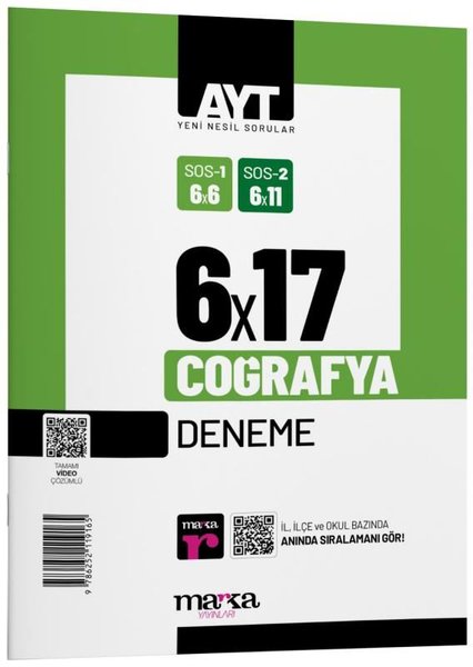 AYT Coğrafya 6x17 Deneme