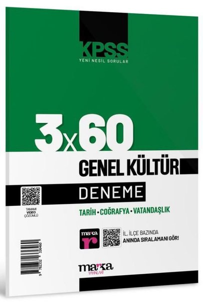 KPSS Genel Kültür 3x60 Deneme