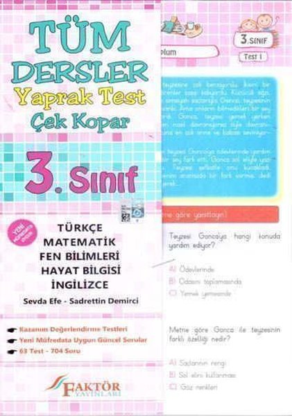 3.Sınıf Tüm Dersler Yaprak Test