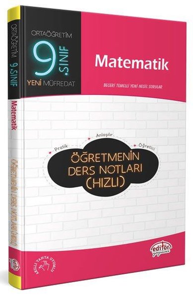 9.Sınıf Matematik Öğretmenin Ders Notları - Hızlı