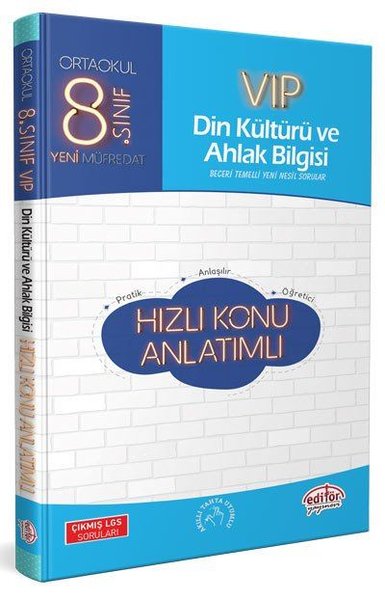 8.Sınıf VIP Din Kültürü ve Ahlak Bilgisi Hızlı Konu Anlatımlı