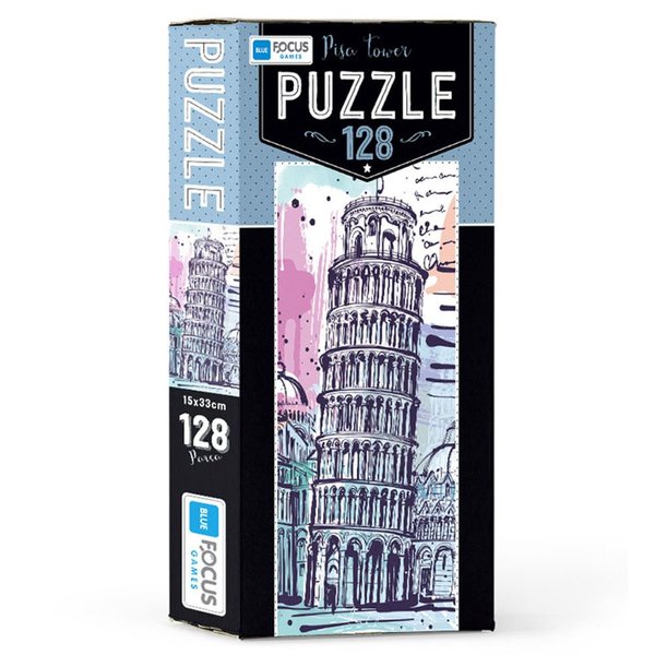 Blue Focus Pisa Tower 128 Parça Puzzle BF212
