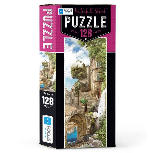 Blue Focus Waterfall Street 128 Parça Puzzle BF204