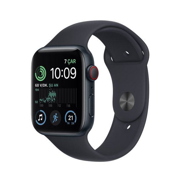 Apple Watch SE GPS + Cellular 44mm Midnight Aluminium Case with Midnight Sport Band - MNPY3TU/A