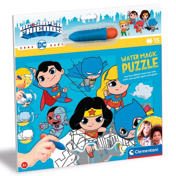 Clementoni 15 Parça Water Magic Frame Puzzle DC Super Friends 22243