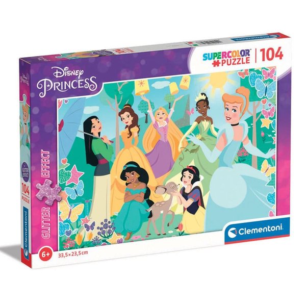 Clementoni 104 Parça Glitter Puzzle Princess 20346