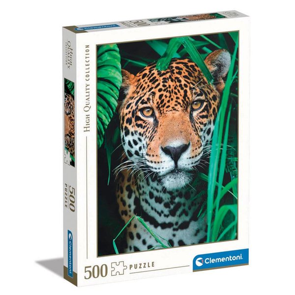 Clementoni 500 Parça High Quality Collection Yetişkin Puzzle - Jaguar In The Jungle 35127