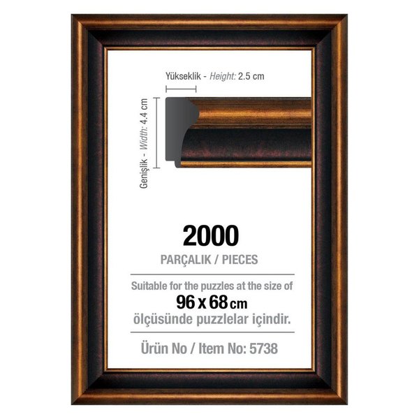 Art Puzzle 2000'lik Kahverengi Çerçeve 5738