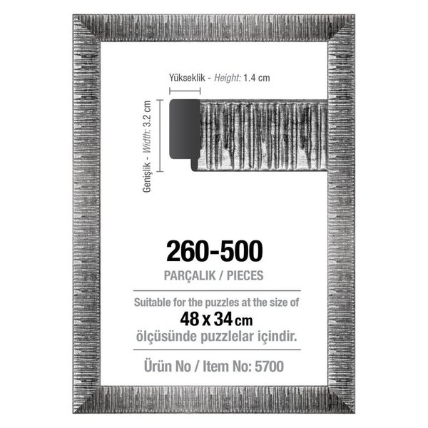 Art Puzzle 500'lük Gümüş Çerçeve 5700