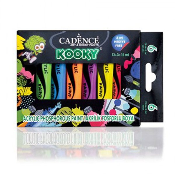 Cadence Kooky Fosforlu  Akrilik 6'Lı Set 15Ml