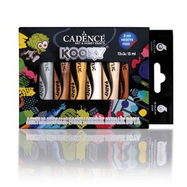 Cadence Kooky Metalik Akrilik 6lı Set 15Ml