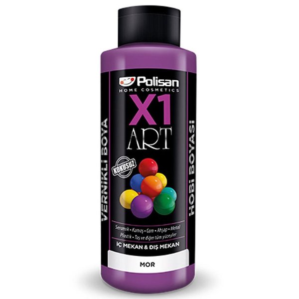 Polisan X1 Art Vernikli Boya 120ml Mor