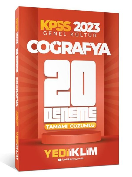 2023 KPSS Genel Kültür Coğrafya Tamamı Çözümlü 20 Deneme