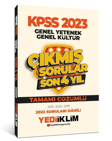 2023 KPSS GY GK Son 4 Yıl Tamamı Çözümlü Çıkmış Sorular