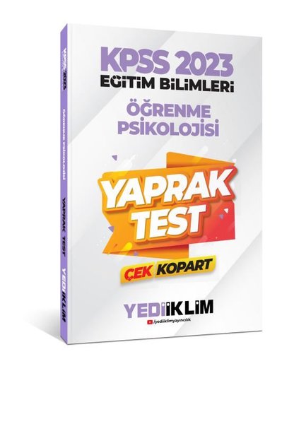 2023 KPSS Eğitim Bilimleri Öğrenme Psikolojisi Çek Kopart Yaprak Test