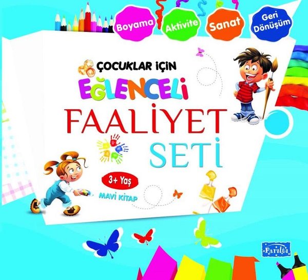 Çocuklar İçin Eğlenceli Faaliyet Seti Mavi Kitap 3 Yaş Üzeri