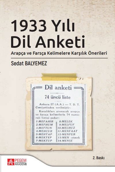 1933 Yılı Dil Anketi