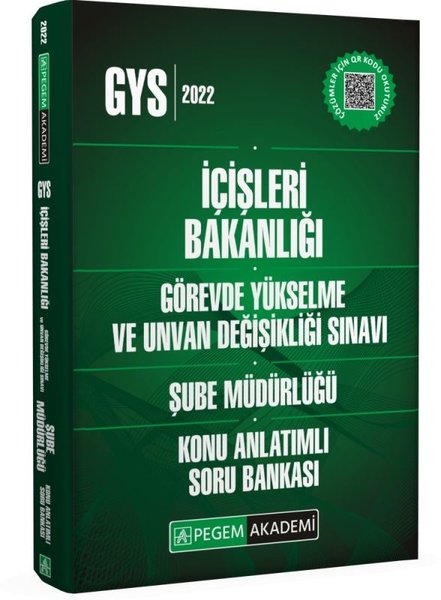 2022 İçişleri Bakanlığı Görevde Yükselme ve Unvan Değişikliği Sınavı Şube Müdürlüğü Konu Anlatımlı S