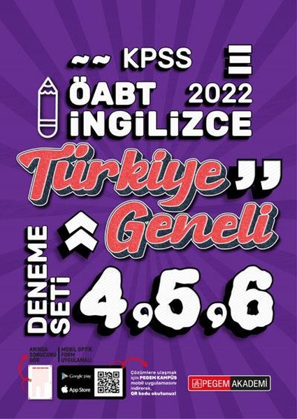 2022 KPSS ÖABT İngilizce Türkiye Geneli 4-5-6 3'lü Deneme