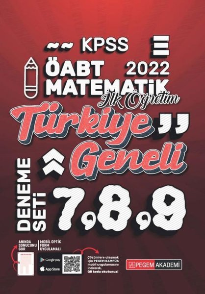 2022 KPSS ÖABT İlköğretim Matematik Türkiye Geneli 7-8-9 3'lü Deneme