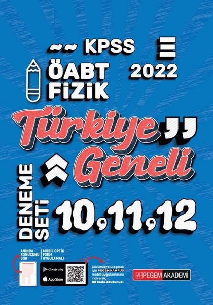 2022 KPSS ÖABT Fizik Türkiye Geneli 10-11-12 3'lü Deneme