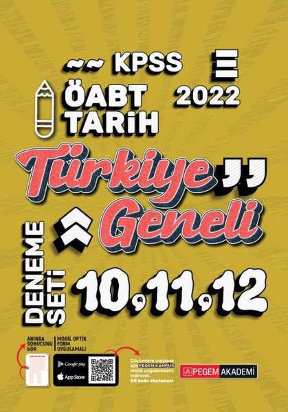 2022 KPSS ÖABT Tarih Türkiye Geneli 10-11-12 3'lü Deneme