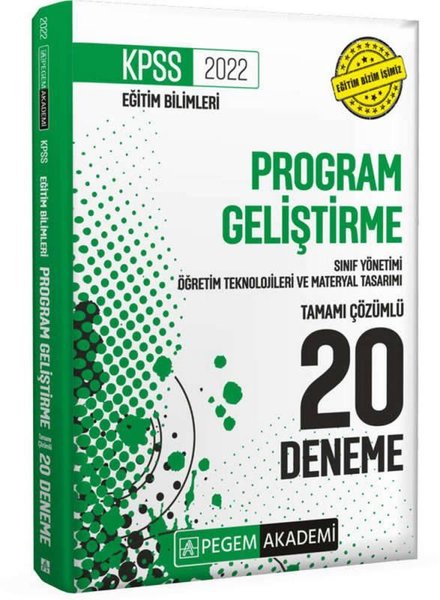 2022 KPSS Eğitim Bilimleri Program Geliştirme Sınıf Yönetimi Öğretim Teknolojileri ve Mater