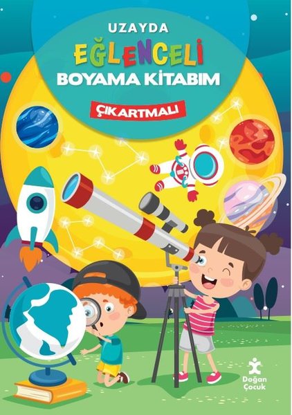 Uzayda Eğlenceli Boyama Kitabım - Çıkartmalı