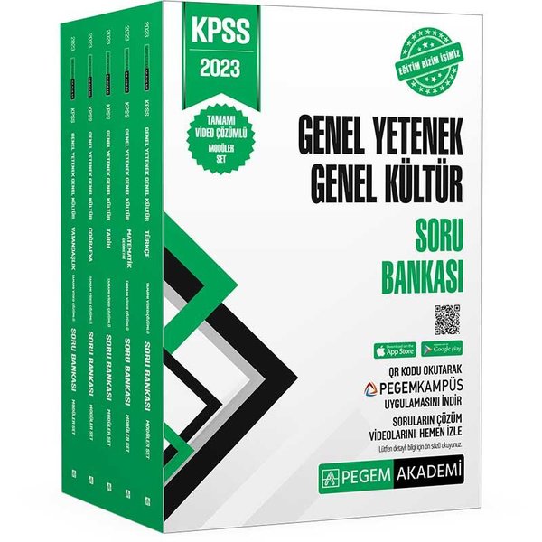 2023 KPSS Genel Yetenek Genel Kültür Tamamı Çözümlü Soru Bankası Seti - 5 Kitap Takım