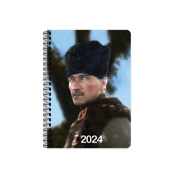 Keskin Color 2024 17x24 Atatürk Günlük Spiralli Ajanda Başkomutan