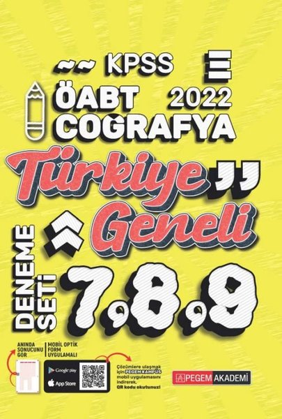 2022 KPSS ÖABT Coğrafya Türkiye Geneli 7 - 8 - 9 3'lü Deneme