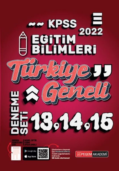2022 KPSS Eğitim Bilimleri Türkiye Geneli 13 - 14 - 15 3'lü Deneme
