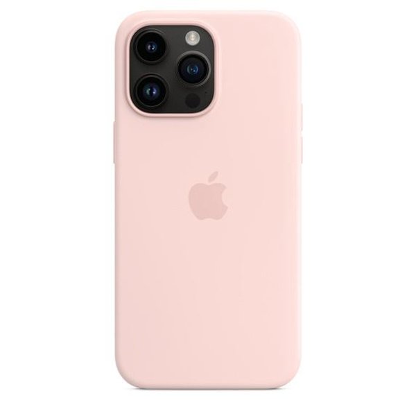 Apple iPhone 14 Pro Max MagSafe Silikon Kılıf Pembe
