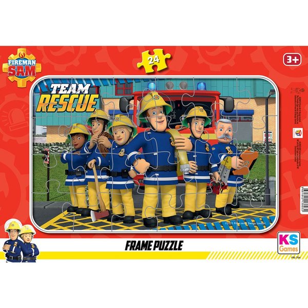 Ks Games Fireman Sam Frame Puzzle 24 FRS 704