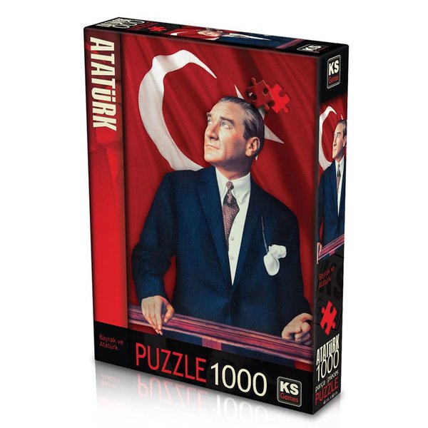 Ks Games Atatürk ve Türk Bayrağı 1000 Parça Puzzle 11207