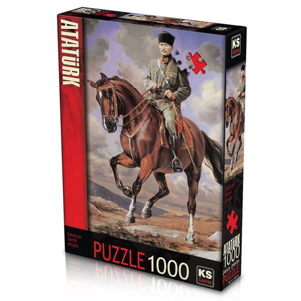 Ks Games Gazi Mustafa Kemal Sakarya İsimli Atıyla 1000 Parça Puzzle 11131