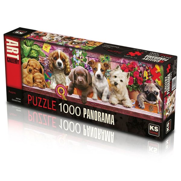 Ks Games Panoramik Puppies 1000 Parça Panorama Puzzle 21009