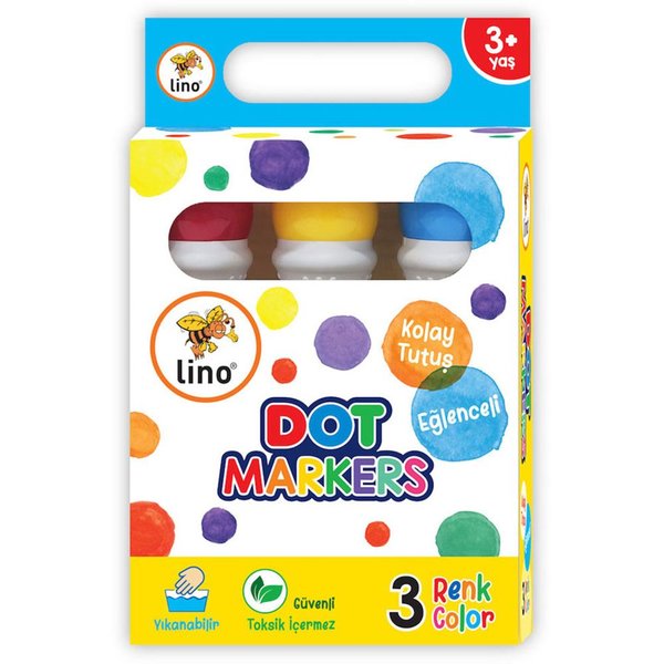 Lino Dot Markers 3lü Yıkanabilir