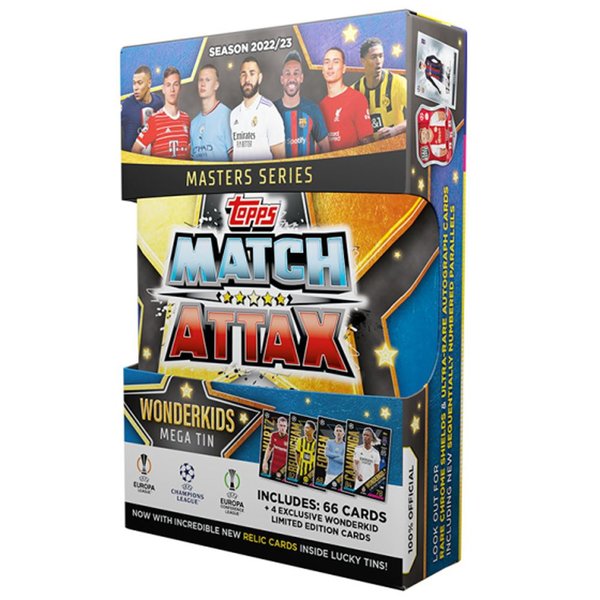 Topps Sürpriz UEFA Şampiyonlar Ligi 22/23 Sezonu Match Attax Mega Metal Kutu