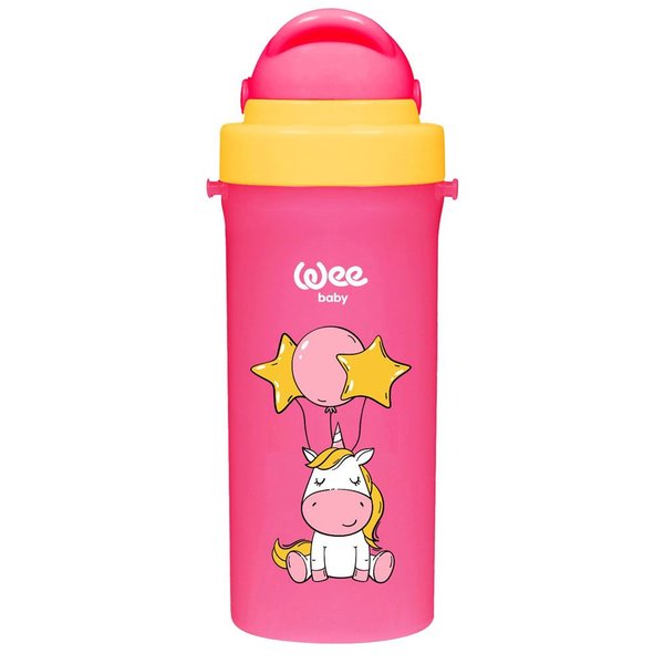 Wee Baby Askılı Pipetli Bardak 300 ml Pembe