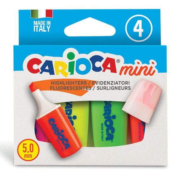 Carioca Fosforlu Mini İşaretleme Kalemi 4'lü 4 Renk 42868