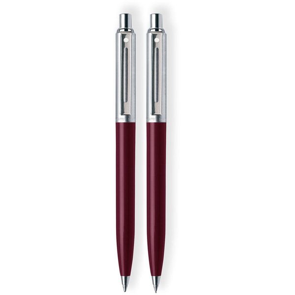 Sheaffer 321-9 Sentinel Tükenmez Kalem - Versatil Kalem Krom Bordo