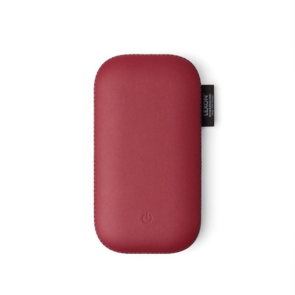 Lexon Powersound Deri Kablosuz Şarj Cihazı ve Bluetooth Hoparlör Kırmızı