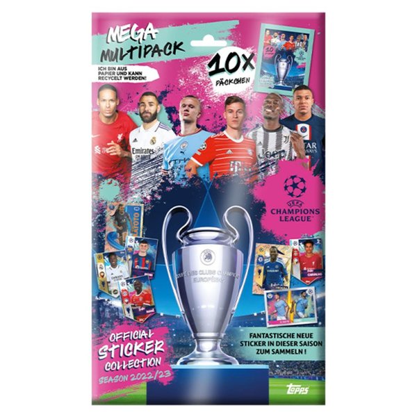 Topps UEFA Şampiyonlar Ligi 22/23 Sticker Mega Multi Paketi