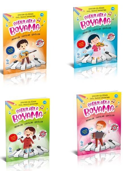 Şarkılarla Boyama Seti - 4 Kitap Takım