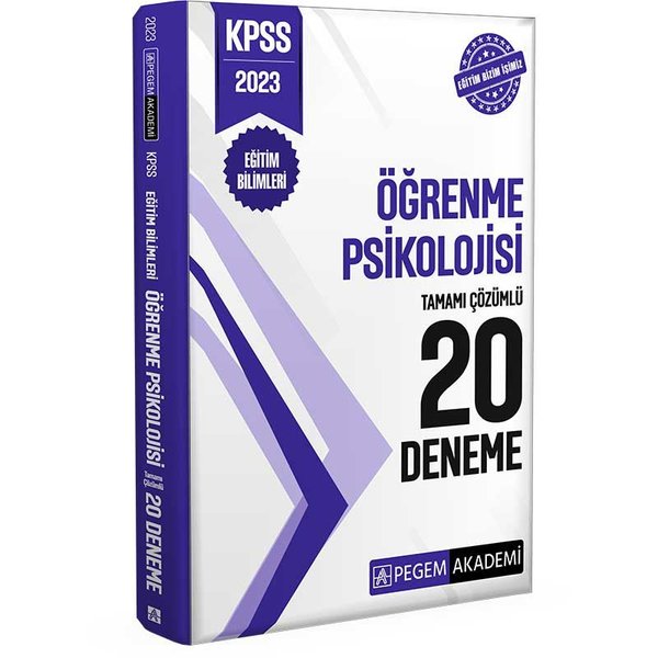 2023 KPSS Eğitim Bilimleri Öğrenme Psikolojisi 20 Deneme