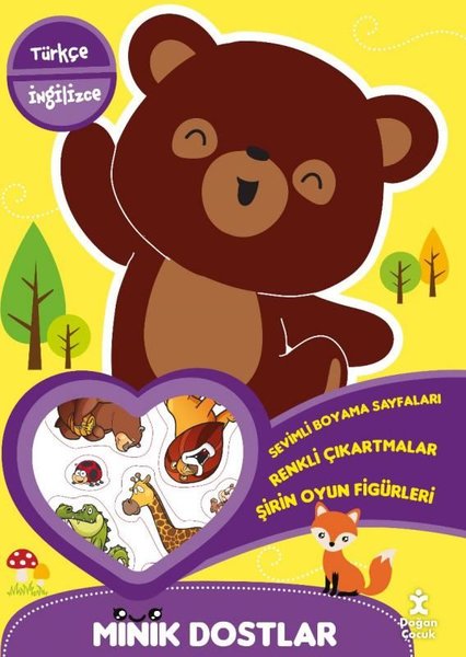 Minik Dostlar Ormanda Yürüyüş Boyama Kitabı - Türkçe İngilizce