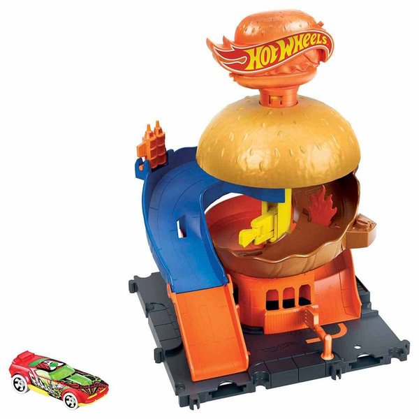 Hot Wheels Hamburger Restoranına Sürüş Oyun Seti
