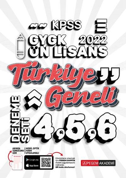 2022 KPSS Lise ve Önlisans Türkiye Geneli 4 - 5 - 6 3'lü Deneme